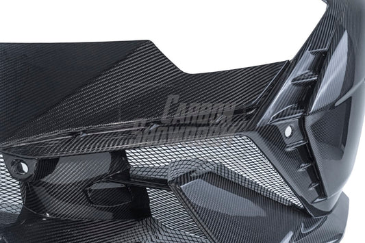 Lamborghini Huracan Tecnica Performante Evo LP610 LP580 2015 2016 2017 2018 2019 2020 2021 2022 2023 2024 with Aftermarket Parts - Tecnica Style Front Bumper Dry Pre-preg Carbon Fiber from Aero Republic