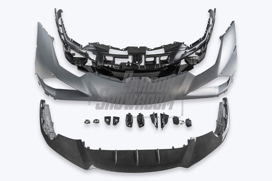 Lamborghini Huracan Tecnica Performante Evo LP610 LP580 2015 2016 2017 2018 2019 2020 2021 2022 2023 2024 with Aftermarket Parts - Evo Style Front Bumper Dry Pre-preg Carbon Fiber from Aero Republic