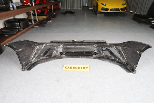 Lamborghini Huracan Tecnica Performante Evo LP610 LP580 2015 2016 2017 2018 2019 2020 2021 2022 2023 2024 with Aftermarket Parts - Tecnica Style Front Bumper Dry Pre-preg Carbon Fiber from Aero Republic