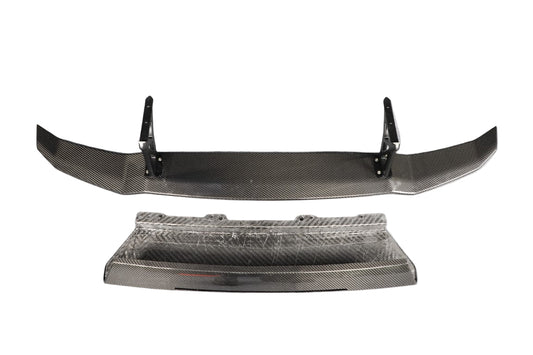 Lamborghini Huracan Tecnica Performante Evo LP610 LP580 2015 2016 2017 2018 2019 2020 2021 2022 2023 2024 with Aftermarket Parts - Vor V1 Style Rear Wing Dry Pre-preg Carbon Fiber from Aero Republic