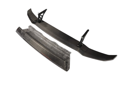 Lamborghini Huracan Tecnica Performante Evo LP610 LP580 2015 2016 2017 2018 2019 2020 2021 2022 2023 2024 with Aftermarket Parts - Vor V1 Style Rear Wing Dry Pre-preg Carbon Fiber from Aero Republic