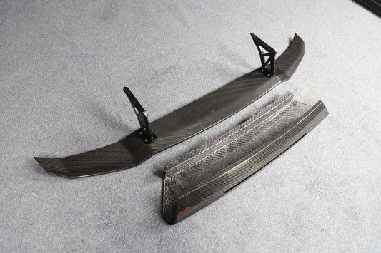 Lamborghini Huracan Tecnica Performante Evo LP610 LP580 2015 2016 2017 2018 2019 2020 2021 2022 2023 2024 with Aftermarket Parts - Vor V1 Style Rear Wing Dry Pre-preg Carbon Fiber from Aero Republic