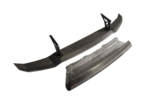 Lamborghini Huracan Tecnica Performante Evo LP610 LP580 2015 2016 2017 2018 2019 2020 2021 2022 2023 2024 with Aftermarket Parts - Vor V1 Style Rear Wing Dry Pre-preg Carbon Fiber from Aero Republic