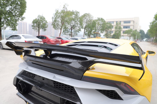 Aero Republic Vor V2 Style Rear Wing for Lamborghini Huracan Tecnica Performante Evo LP610 LP580 2015-2024 Dry Pre-preg Carbon Fiber