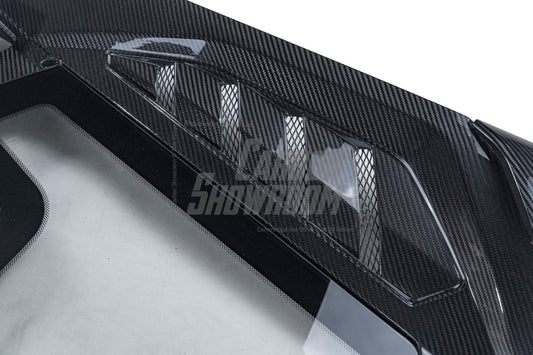 Lamborghini Huracan Tecnica Performante Evo LP610 LP580 2015 2016 2017 2018 2019 2020 2021 2022 2023 2024 with Aftermarket Parts - Tecnica Style Engine Hatch Dry Pre-preg Carbon Fiber from Aero Republic