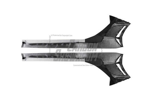 Aero Republic Lamborghini LP700 Upgrade SVJ Carbon Fiber Side Skirts - Performance SpeedShop