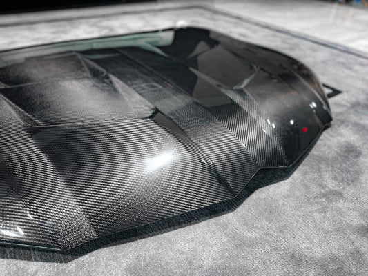 Lamborghini Urus 2019 2020 2021 2022 2023 2024 with Aftermarket Parts - M Style Hood Bonnet Pre-preg Carbon Fiber from Aero Republic