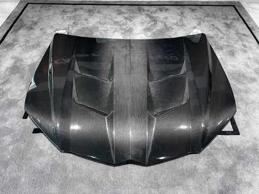Lamborghini Urus 2019 2020 2021 2022 2023 2024 with Aftermarket Parts - M Style Hood Bonnet Pre-preg Carbon Fiber from Aero Republic