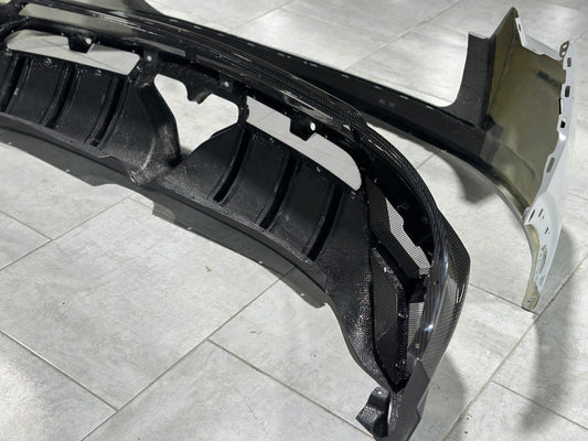Lamborghini Urus 2019 2020 2021 2022 with Aftermarket Parts - M Style Rear Bumper & Diffuser Carbon Fiber from Aero Republic
