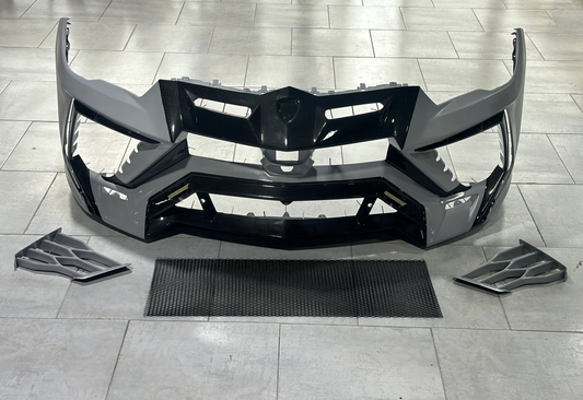Lamborghini Urus 2019 2020 2021 2022 with Aftermarket Parts - M Style Front Lip & Bumper Carbon Fiber / FRP from Aero Republic