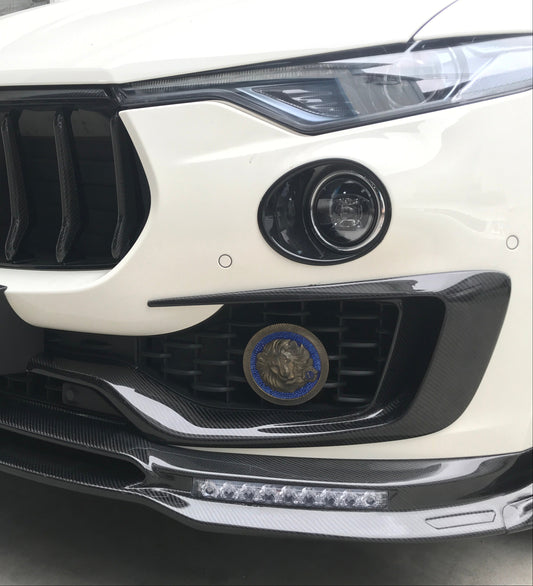 Maserati Levante Base Lusso GranLusso GT GTS Modena (For Base Bumper Only) 2017 2018 2019 2020 2021 2022 2023 2024 with Aftermarket Parts - Front Intake Vent Pre-preg Carbon Fiber from Aero Republic