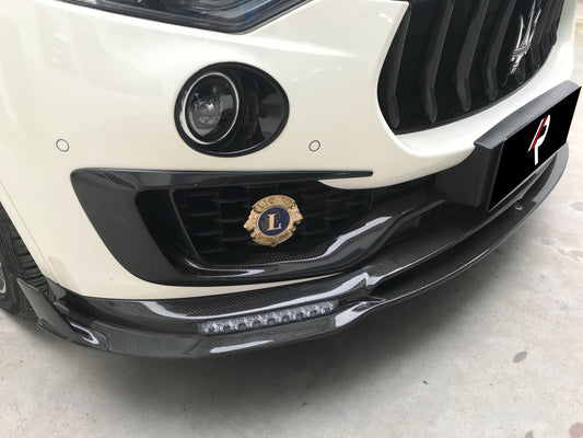 Maserati Levante Base Lusso GranLusso GT GTS Modena (For Base Bumper Only) 2017 2018 2019 2020 2021 2022 2023 2024 with Aftermarket Parts - Front Intake Vent Pre-preg Carbon Fiber from Aero Republic