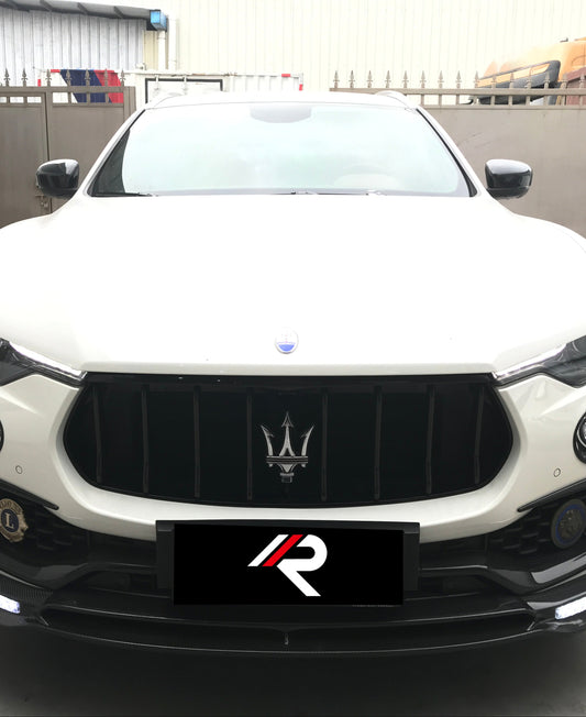 Maserati Levante Base Lusso GranLusso GranSport GT Ultima GTS Modena Tributo Trofeo 2017 2018 2019 2020 2021 2022 2023 2024 with Aftermarket Parts - Vertical & Horizontal Grill Insert Trim Replacement Pre-preg Carbon Fiber from Aero Republic