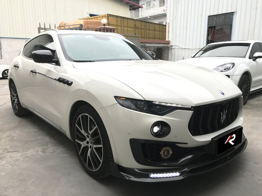 Maserati Levante Base Lusso GranLusso GranSport GT Ultima GTS Modena Tributo Trofeo 2017 2018 2019 2020 2021 2022 2023 2024 with Aftermarket Parts - Vertical & Horizontal Grill Insert Trim Replacement Pre-preg Carbon Fiber from Aero Republic