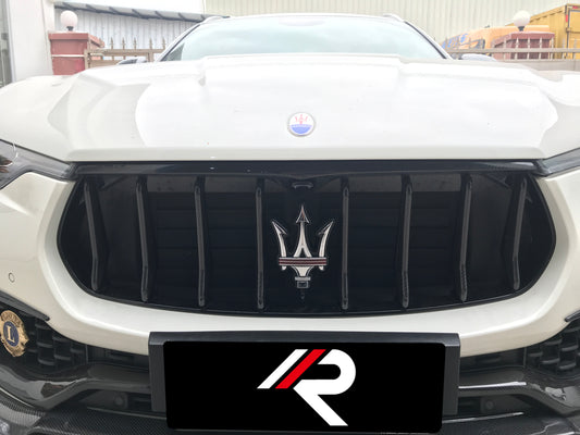 Maserati Levante Base Lusso GranLusso GranSport GT Ultima GTS Modena Tributo Trofeo 2017 2018 2019 2020 2021 2022 2023 2024 with Aftermarket Parts - Vertical & Horizontal Grill Insert Trim Replacement Pre-preg Carbon Fiber from Aero Republic