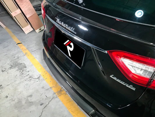 Maserati Levante Base Lusso GranLusso GranSport GT Ultima GTS Modena Tributo Trofeo 2017 2018 2019 2020 2021 2022 2023 2024 with Aftermarket Parts - Rear Lip Spoiler Pre-preg Carbon Fiber / FRP from Aero Republic