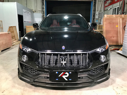 Maserati Levante Base Lusso GranLusso GranSport GT Ultima GTS Modena Tributo Trofeo 2017 2018 2019 2020 2021 2022 2023 2024 with Aftermarket Parts - Vertical & Horizontal Grill Insert Trim Replacement Pre-preg Carbon Fiber from Aero Republic