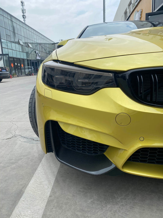 BMW M3 M3C M3CS F80 F81 2014 2015 2016 2017 2018 & M4 M4C M4CS M4CSL F82 F83 2014 2015 2016 2017 2018 2019 2020 with Aftermarket Parts - MP Style Lower Front Vent Cover Pre-preg Carbon Fiber / FRP from Aero Republic