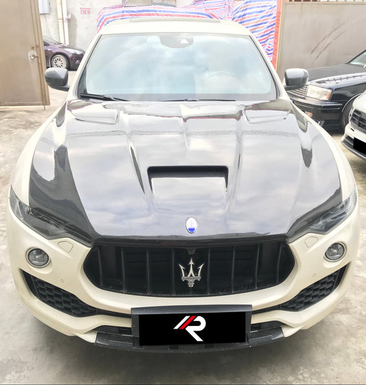 Maserati Levante Base Lusso GranLusso GranSport GT Ultima GTS Modena Tributo Trofeo 2017 2018 2019 2020 2021 2022 2023 2024 with Aftermarket Parts - Hood Pre-preg Carbon Fiber / FRP from Aero Republic