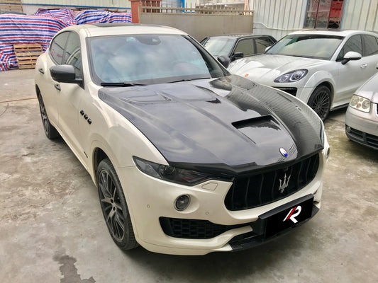 Maserati Levante Base Lusso GranLusso GranSport GT Ultima GTS Modena Tributo Trofeo 2017 2018 2019 2020 2021 2022 2023 2024 with Aftermarket Parts - Hood Pre-preg Carbon Fiber / FRP from Aero Republic