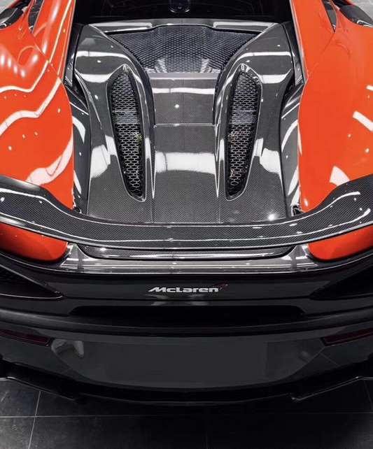 McLaren 540C 570S 570GT 2016 2017 2018 2019 2020 with Aftermarket Parts - OEM Replacement Rear Engine Cover Pre-preg Carbon Fiber from Aero Republic
