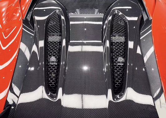 McLaren 540C 570S 570GT 2016 2017 2018 2019 2020 with Aftermarket Parts - OEM Replacement Rear Engine Cover Pre-preg Carbon Fiber from Aero Republic