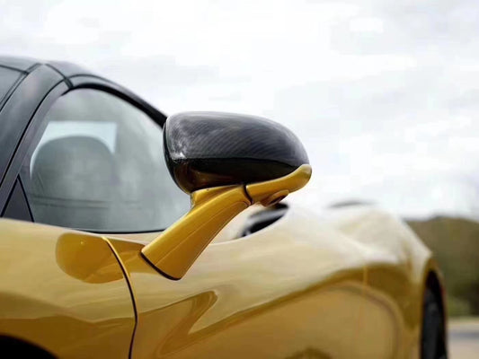 McLaren 540C 570S 570GT 600LT with Aftermarket Parts - OEM Replacement Mirror Cap Pre-preg Carbon Fiber from Aero Republic