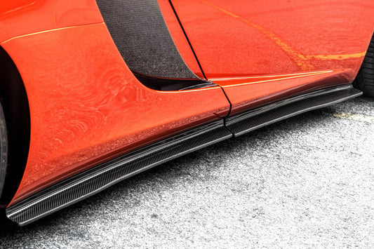 McLaren 650S MP4-12C 2012 2013 2014 2015 2016 with Aftermarket Parts - RZA Style Side Skirts Carbon Fiber from Aero Republic