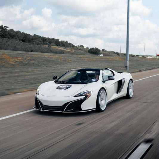 McLaren 675LT 650S Coupe Spider 2015 2016 with Aftermarket Parts - P1 Style Hood Dry Pre-preg Carbon Fiber from Aero Republic