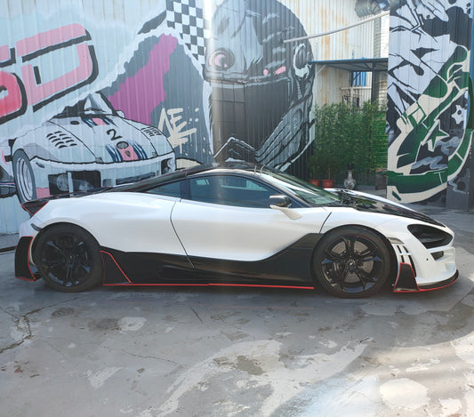 McLaren 720S 2018 2019 2020 2021 2022 2023 & 750S 2023-ON with Aftermarket Parts - Man Style Side Skirts Carbon Fiber / FRP from Aero Republic
