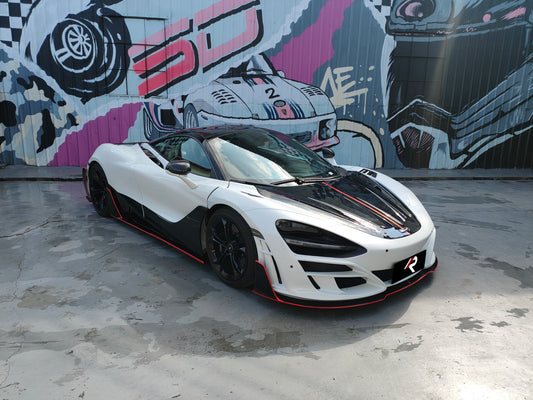 McLaren 720S 2018 2019 2020 2021 2022 2023 & 750S 2023-ON with Aftermarket Parts - Man Style Side Skirts Carbon Fiber / FRP from Aero Republic