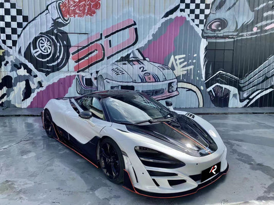McLaren 720S 2018 2019 2020 2021 2022 2023 & 750S 2023-ON with Aftermarket Parts - Man Style Side Skirts Carbon Fiber / FRP from Aero Republic
