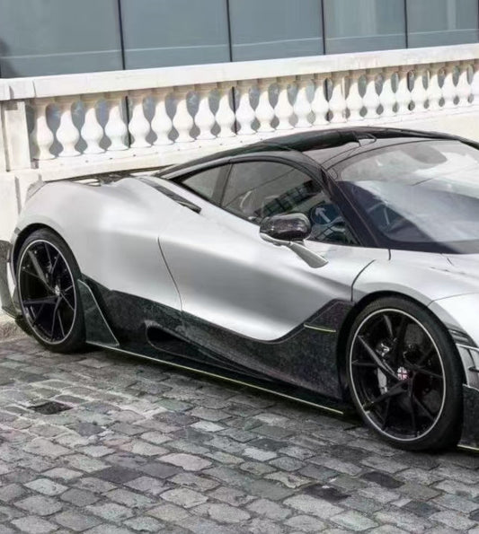 McLaren 720S 2018 2019 2020 2021 2022 2023 & 750S 2023-ON with Aftermarket Parts - Man Style Side Skirts Carbon Fiber / FRP from Aero Republic