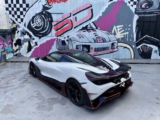 McLaren 720S 2018 2019 2020 2021 2022 2023 with Aftermarket Parts - Man Style Rear Engine Cover Pre-preg Carbon Fiber from Aero Republic