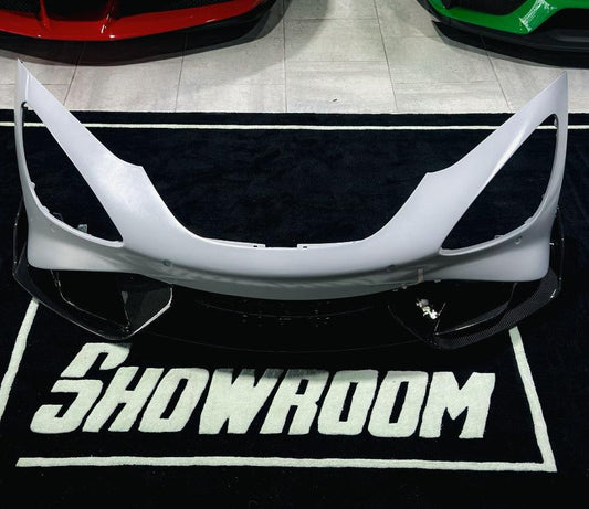 McLaren 720S 2018 2019 2020 2021 2022 2023 with Aftermarket Parts - 765LT Front Bumper & Lip Conversion Kit Pre-preg Carbon Fiber / FRP from Aero Republic
