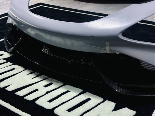 McLaren 720S 2018 2019 2020 2021 2022 2023 with Aftermarket Parts - 765LT Front Bumper & Lip Conversion Kit Pre-preg Carbon Fiber / FRP from Aero Republic
