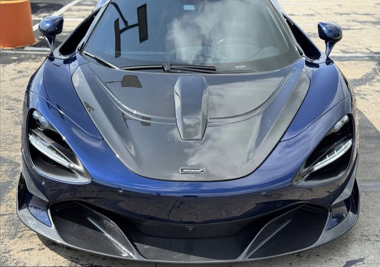 McLaren 720S 2018 2019 2020 2021 2022 2023 with Aftermarket Parts - RF Style Front Lip Carbon Fiber from Aero Republic