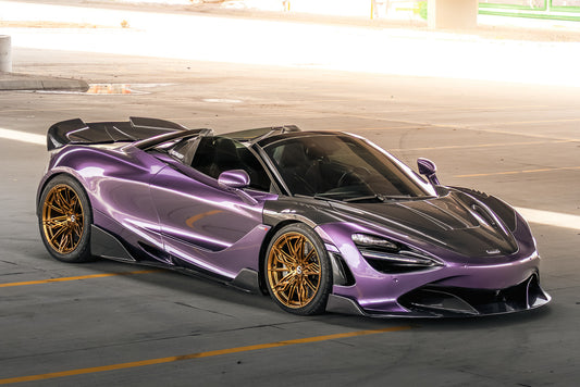 McLaren 720S 2018 2019 2020 2021 2022 2023 with Aftermarket Parts - RF Style Front Lip Carbon Fiber from Aero Republic