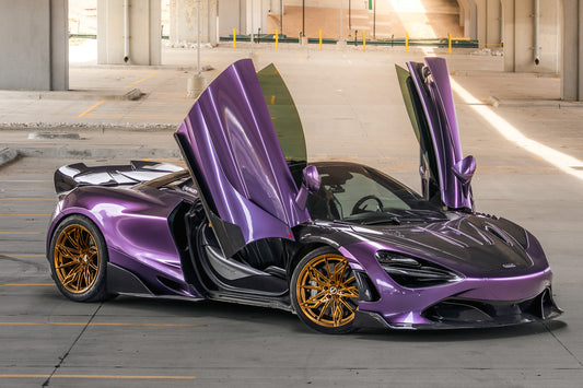 McLaren 720S 2018 2019 2020 2021 2022 2023 with Aftermarket Parts - RF Style Front Lip Carbon Fiber from Aero Republic