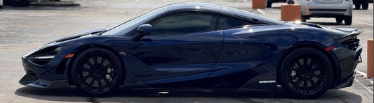 McLaren 720S 2018 2019 2020 2021 2022 2023 with Aftermarket Parts - RF Style Side Skirts Carbon Fiber from Aero Republic