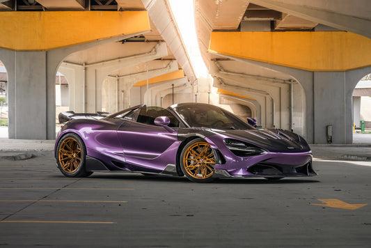 McLaren 720S 2018 2019 2020 2021 2022 2023 with Aftermarket Parts - RF Style Front Lip Carbon Fiber from Aero Republic