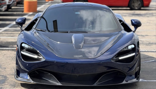 McLaren 720S 2018 2019 2020 2021 2022 2023 with Aftermarket Parts - RF Style Front Lip Carbon Fiber from Aero Republic