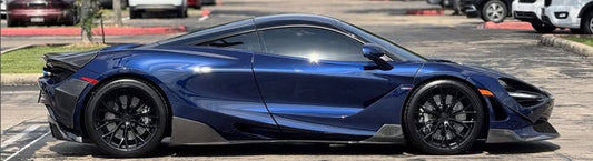 McLaren 720S 2018 2019 2020 2021 2022 2023 with Aftermarket Parts - RF Style Side Skirts Carbon Fiber from Aero Republic