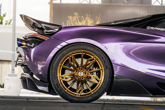McLaren 720S 2018 2019 2020 2021 2022 2023 with Aftermarket Parts - RF Style Side Skirts Carbon Fiber from Aero Republic