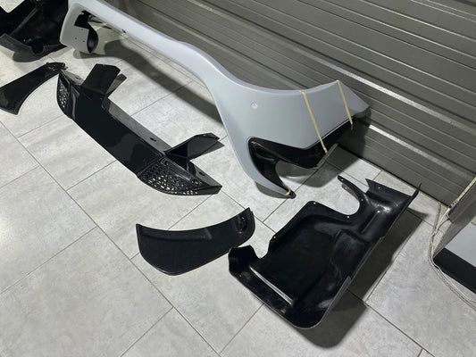 McLaren 720S 2018 2019 2020 2021 2022 2023 with Aftermarket Parts - 765LT Rear Bumper Set Conversion Kit Pre-preg Carbon Fiber / FRP from Aero Republic
