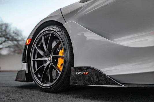 McLaren 720S 2018 2019 2020 2021 2022 2023 with Aftermarket Parts - 765LT Side Skirts Pre-preg Carbon Fiber / FRP from Aero Republic