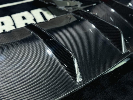 McLaren 720S 2018 2019 2020 2021 2022 2023 with Aftermarket Parts - RF Style Rear Diffuser Carbon Fiber from Aero Republic