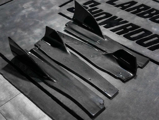 McLaren 720S 2018 2019 2020 2021 2022 2023 with Aftermarket Parts - RF Style Side Skirts Carbon Fiber from Aero Republic