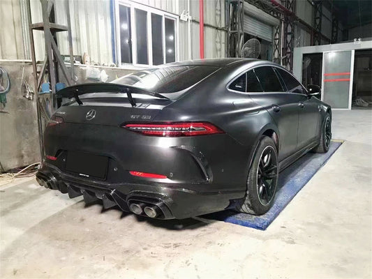 Mercedes Benz AMG GT 4 Door GT53 GT50 X290 C290 2019-ON with Aftermarket Parts - Brabus Style Rear Bumper Canards Carbon Fiber from Aero Republic