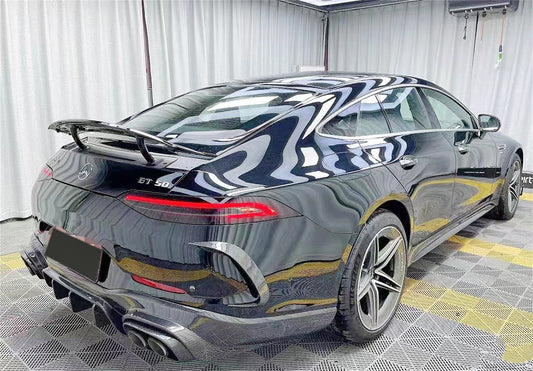 Mercedes Benz AMG GT 4 Door GT53 GT50 X290 C290 2019-ON with Aftermarket Parts - Brabus Style Rear Diffuser & Exhaust Tips Carbon Fiber from Aero Republic